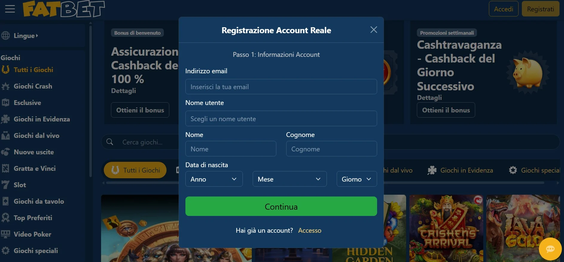 Bonus di benvenuto di FatBet Casino con forziere di monete d'oro